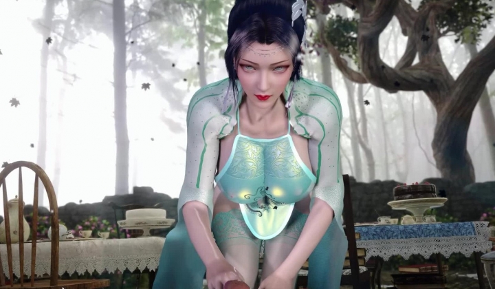 fgg99：古槐树下 云韵 巨乳肚兜御姐上位待奉骑乘