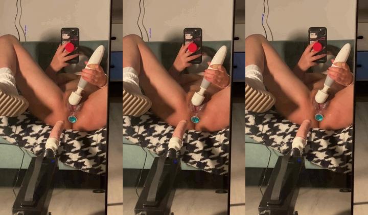 推特万粉巨乳福利姬【米米酱】门槛福利，露脸肛塞乳夹道具炮机白浆泛滥