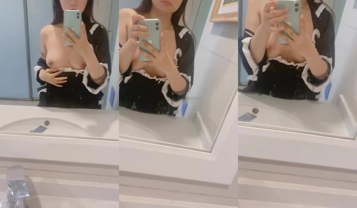 【快手福利】甜美妹子【捡破烂的冉宝】炮机自慰揉奶B特写