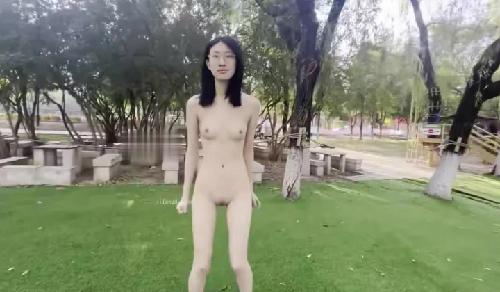 西蒙工作室-濑濑-苗条文静眼镜美少女各种户外场景大胆露出，天桥，江边，公园里，在人来人往的地方全