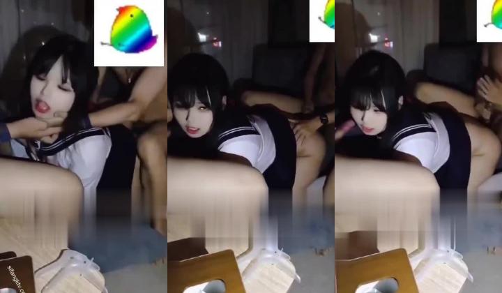 推特13万粉萝莉风coser可盐可甜T娘【小舞酱】露脸私拍，嗲声嗲气3P前后夹击直男最爱