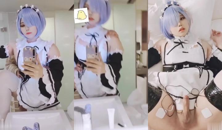 推特13万粉萝莉风coser可盐可甜T娘【小舞酱】露脸私拍，嗲声嗲气3P前后夹击直男最爱