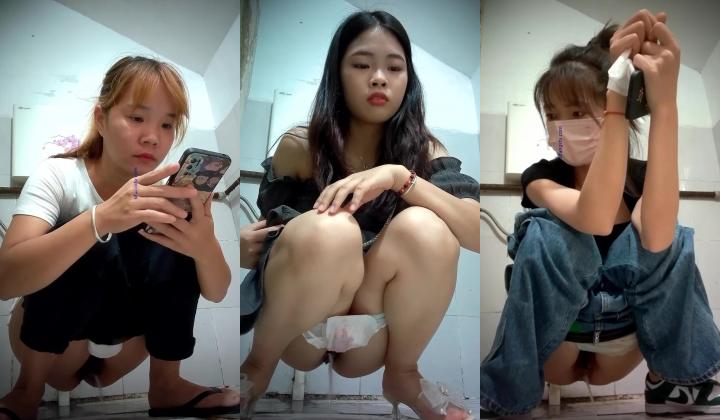商场女厕偸拍超多年轻小姐姐小少妇方便，透明黑丝内裤一线天馒头逼没拿纸擦逼抖一抖