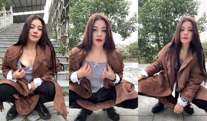 大胆御姐，反差骚母狗【Asia-GoodLuck】户外极限露出，景区开裆裤塞跳蛋自慰，脸穴同框骚