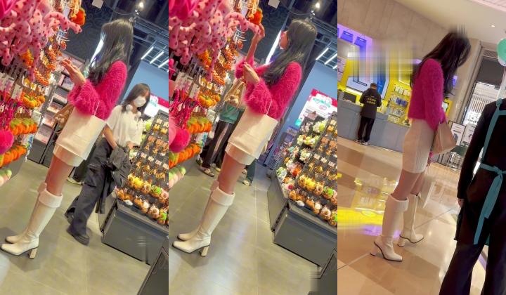 【KFC】身材极品的美女包臀裙黑内 路过大哥都回头看一眼
