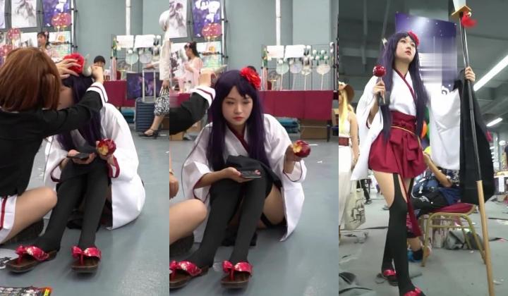 漫展cosplay抄底偷拍裙底