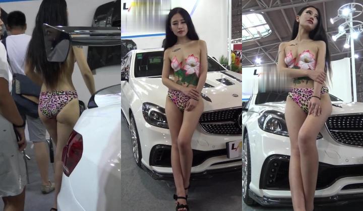 【车模】车展偷拍模特 车模 角度刁钻，全方位视角