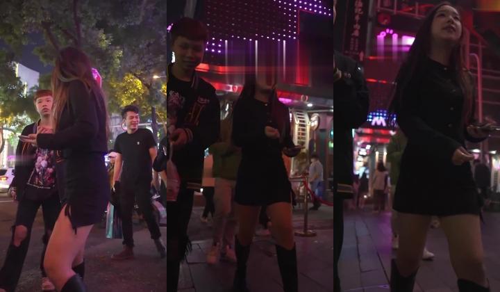 『BCbananacat』街拍系列 极品紫色少妇肥臀差点坐到镜头上
