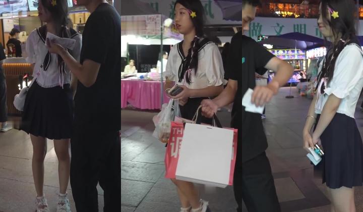 『BCbananacat』街拍系列 极品紫色少妇肥臀差点坐到镜头上