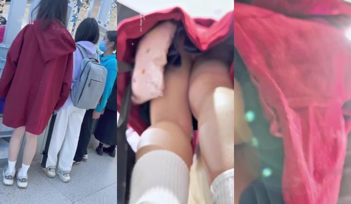 街拍抄底大神『KFC』反差眼镜妹极品御姐无内逛街露逼透毛