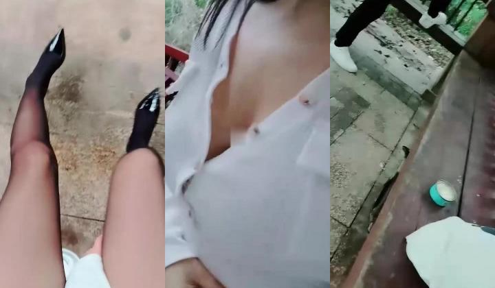 【小狐仙】眼镜御姐 巨乳美女 户外公园跳蛋道具抽插 开档丝袜大长腿插沟搭男技师 抠逼