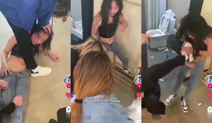 校园霸凌 ️-社会女围殴学生妹,强行扒衣脱裤子,学生妹毫无反抗还手余地