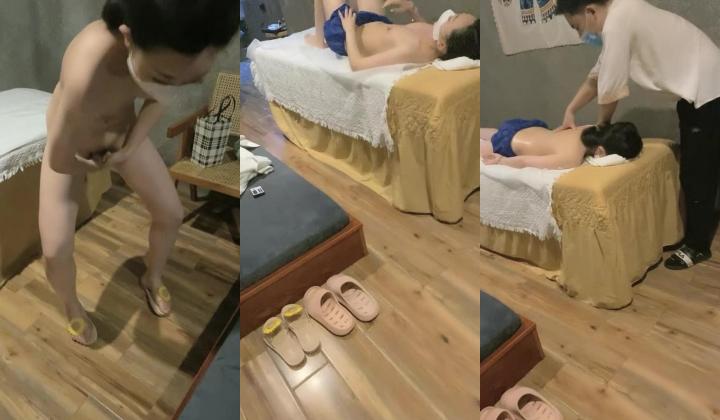 【黛西老师】，真实SPA按摩店偷拍，男人的梦想职业，小少妇身材不错，光滑圆润无毛馒头穴