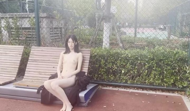 苗条文静眼镜美少女各种户外场景大胆露出，天桥，江边各种人前极限露出，人前女神 人后小狗