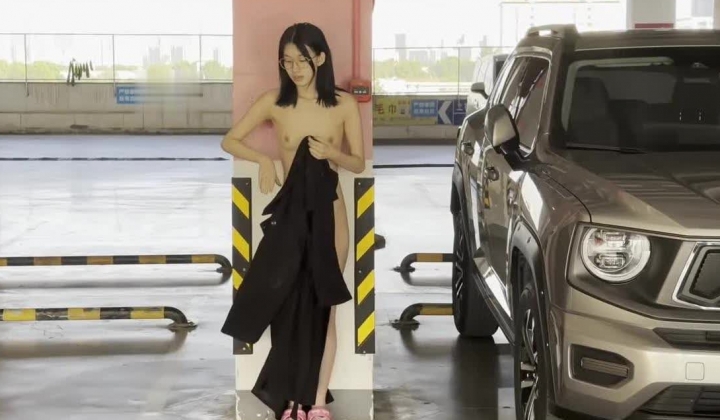 苗条文静眼镜美少女各种户外场景大胆露出，天桥，江边各种人前极限露出，人前女神 人后小狗