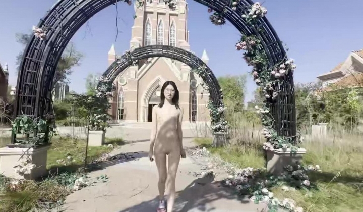 苗条文静眼镜美少女各种户外场景大胆露出，天桥，江边各种人前极限露出，人前女神 人后小狗