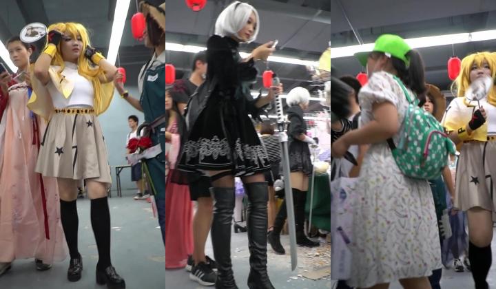 cosplay女生被偷拍