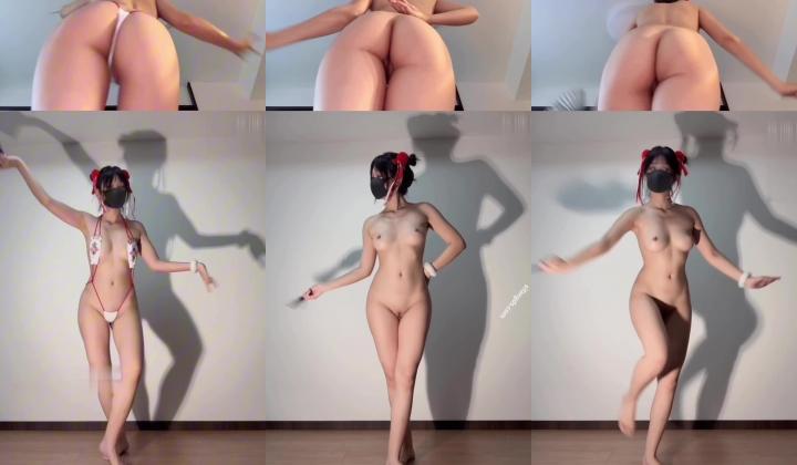 推特露脸福利姬！艺校活泼美女【玉米yum_707】新年付费特辑，抖音风双视角裸舞