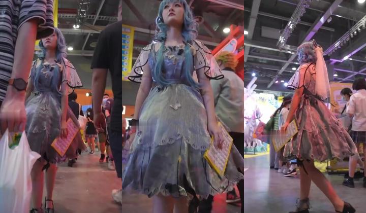 超强画质『BCbananacat』街拍系列合集 前后抄底COSPLAY聚会里的嫩妹