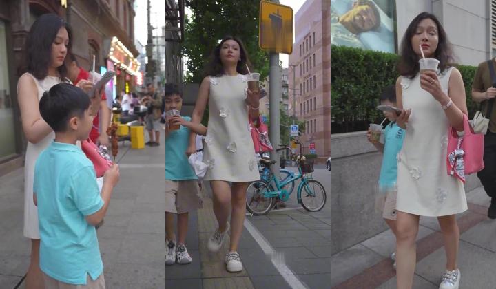 大神KFC扫街CD白裙少妇透明蕾丝粉内夹成丁露黑森林 ️身高180气质顶级靓女短裙黑色丁字裤差点