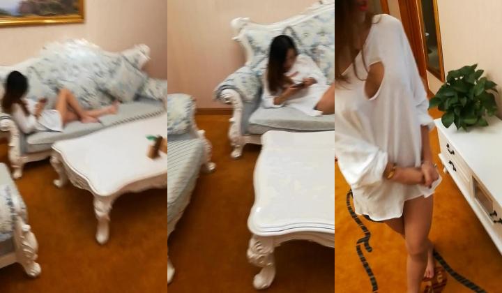 “美女多久没做了 想不想啊 哥哥的鸡巴好大 好舒服”穿着性感的白富美被上门维修师傅诱惑啪啪 对白