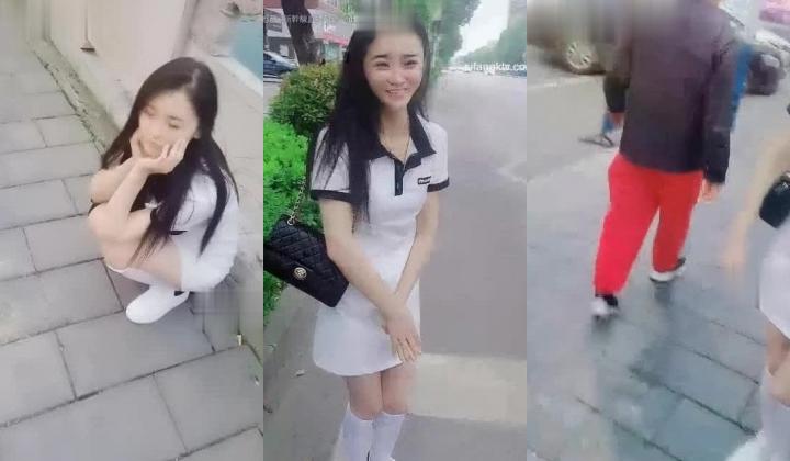 抖音十几万粉丝的网红【周导选新人】还欠28万高利贷户外篇~ ~被男友骗光所有积蓄，户外篇 连衣裙跳蛋塞逼