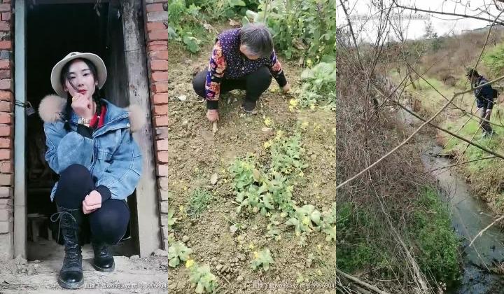 【金莲小仙女】重庆妹子到农村挑战露出，挑逗得大叔控制不住想摸逼，野外撒尿露出大白肥臀，掰穴发骚