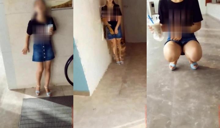超震撼自拍-短裙丁字裤美女大白天故意打开车窗玩车震,结束后在小穴上涂风油精,痛不欲生哭着在车上打