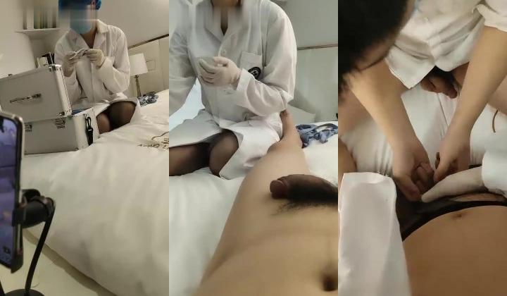 剧情演绎男科女医生上门看病强行把裤子啪啪，性感黑丝口交舔逼上位骑乘猛操非常诱人