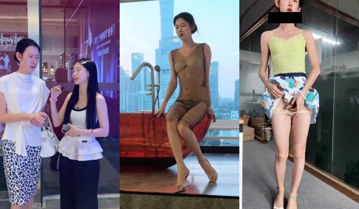 人如其名的极品大长腿美腿TS御姐【是腿晶呀】修长的美腿配丝袜，气质太好了被自媒体大街采访！自慰啪啪小集，叫床反差婊