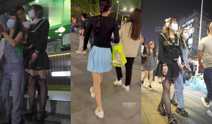 大神偷拍美女 极品短裙美女破洞油亮丝袜半透明窄内 隐约露B美女穿情趣过膝袜配骚丁弯腰拽腿环露性感