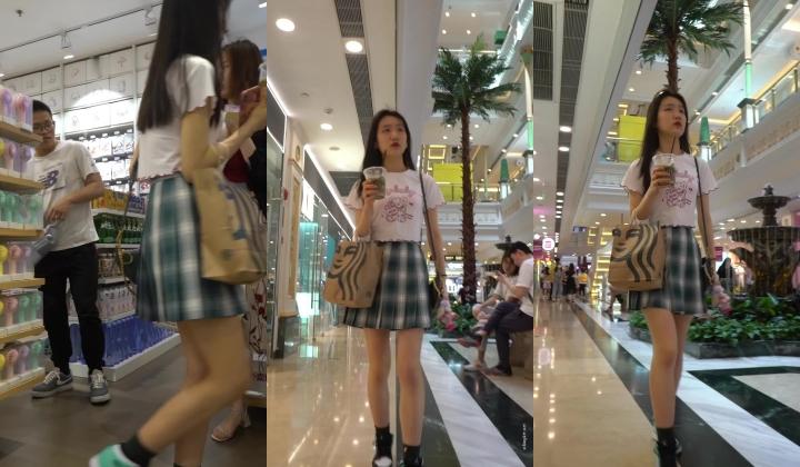 抄底【YZWCD】透心凉CD两位jk小姐姐！卡通粉内和灰内！