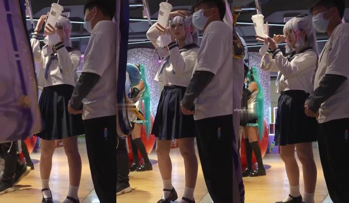 超强画质『BCbananacat』街拍系列 前后抄底COSPLAY聚会里的嫩妹
