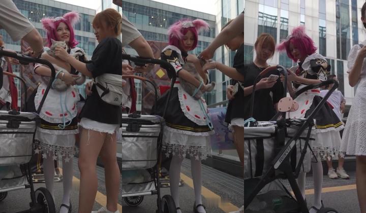 超强画质『BCbananacat』街拍系列 前后抄底COSPLAY聚会里的嫩妹