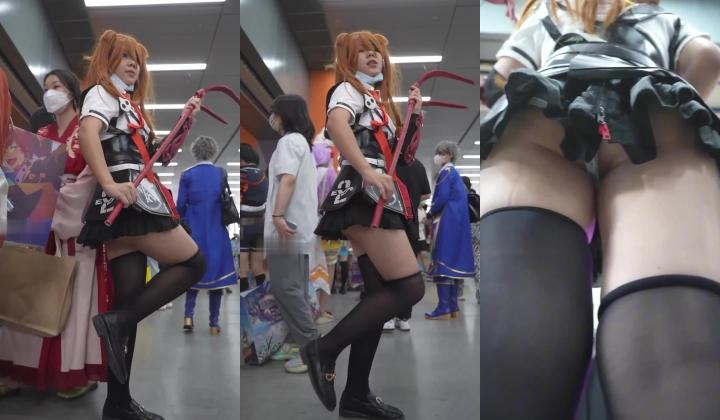 超强画质『BCbananacat』街拍系列 前后抄底COSPLAY聚会里的嫩妹