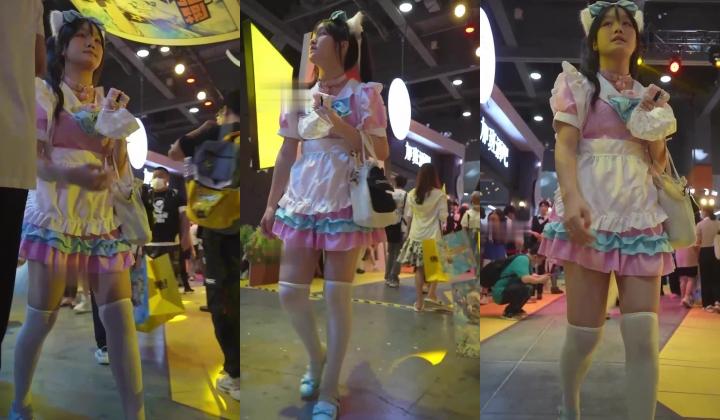 超强画质『BCbananacat』街拍系列 前后抄底COSPLAY聚会里的嫩妹