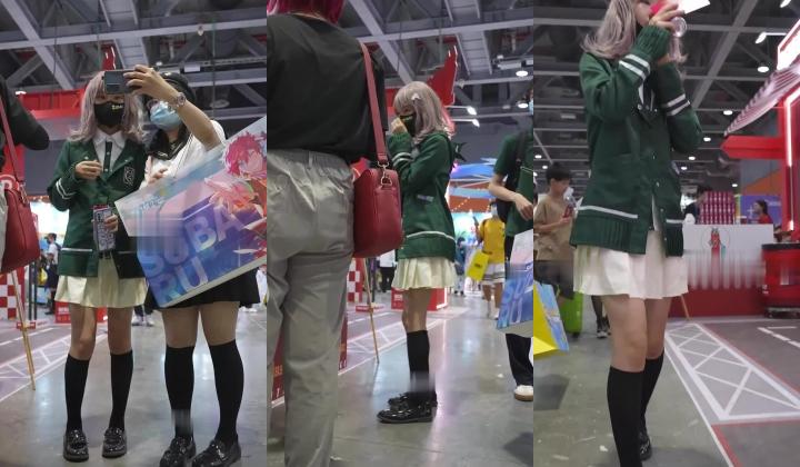 超强画质『BCbananacat』街拍系列 前后抄底COSPLAY聚会里的嫩妹