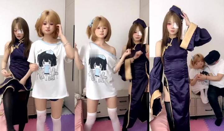 【全网最嫩美少女】娇小萝莉女团 抖音骚舞诱惑 后入狂怼 掐脖深插爆操 高潮瘫软抽蓄 操到快死掉啦