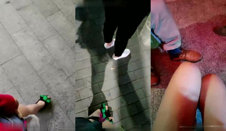极品户外一姐【182了了】裙子网格丝袜真空大黑牛逛街，勾引憨憨大叔这么浪荡都没有人敢下手1