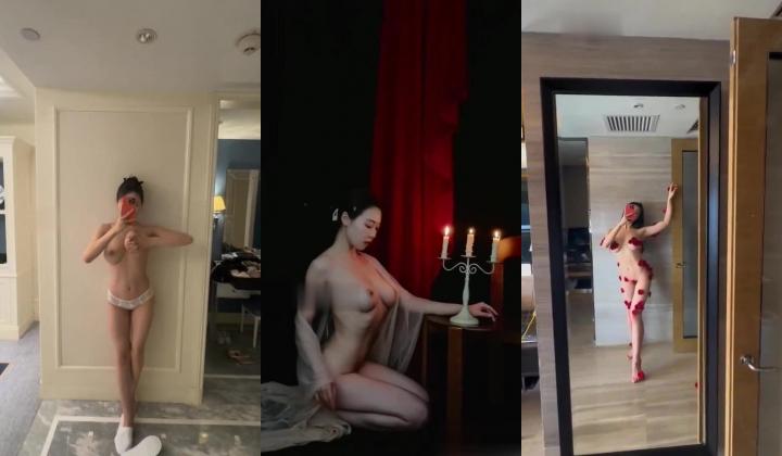 推特人气女神【教瑜伽的喵老师】在地标大裤衩前，五星级酒店窗前，高难度一字马，唯美且诱惑！