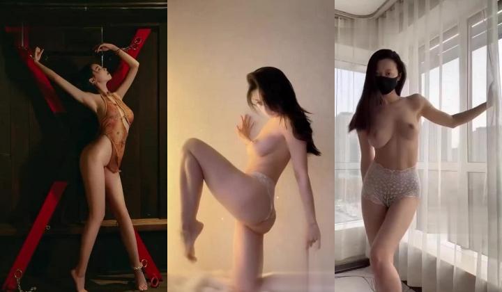 推特人气女神【教瑜伽的喵老师】在地标大裤衩前，五星级酒店窗前，高难度一字马，唯美且诱惑！