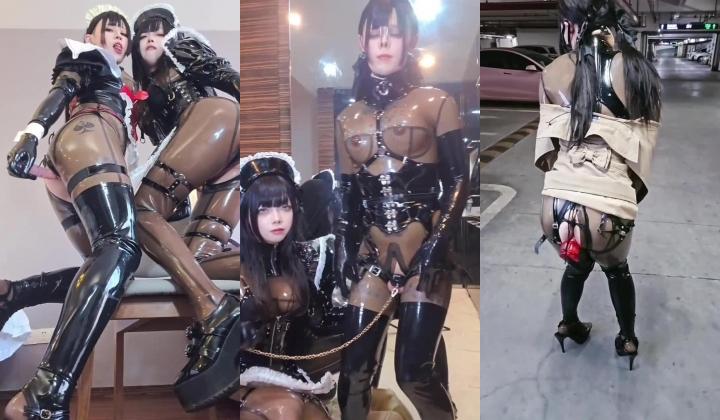 岛国极品胶衣COS男娘『Veritablezx22』自慰喝尿被调教爆菊超精彩