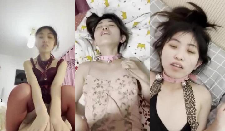 在一起多年的女友终于被调教成了骚母狗 链子一栓反差感拉满