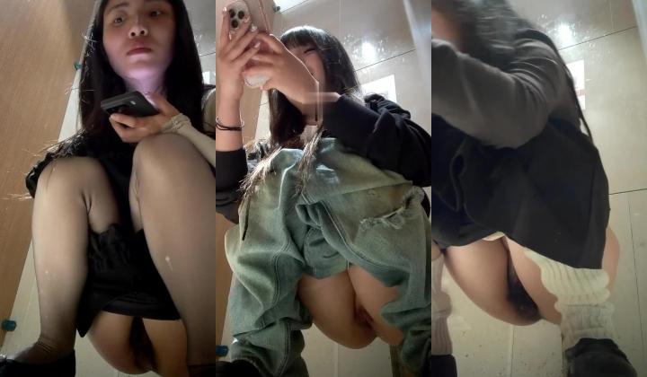 酒吧女厕前景高清偷拍 ️小姐尿尿大堂一路尾随长腿黑丝高跟女神上厕所尿尿