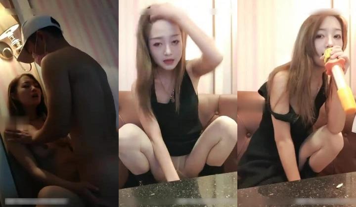 云南2位学院派年轻漂亮潮妹子与几个小青年KTV包厢嗨歌被边唱边搞直接脱光在沙发上啪啪啪干一半与拍