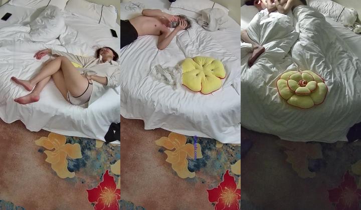 酒店偷拍 做爱偏保守银发帅男和班花女友做爱压在床边后入