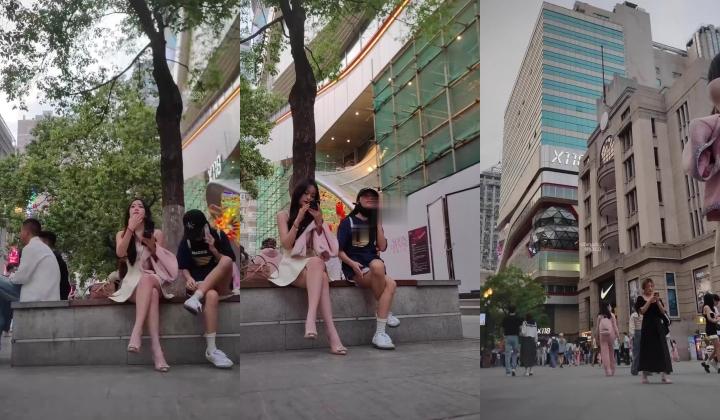 步行街拍抄底大神『KXCD』专挑年轻好看质量高的小姐姐