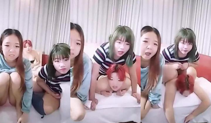三个极品美少女宾馆网约小帅哥看着哪个就操那个随便玩其他在旁边助威