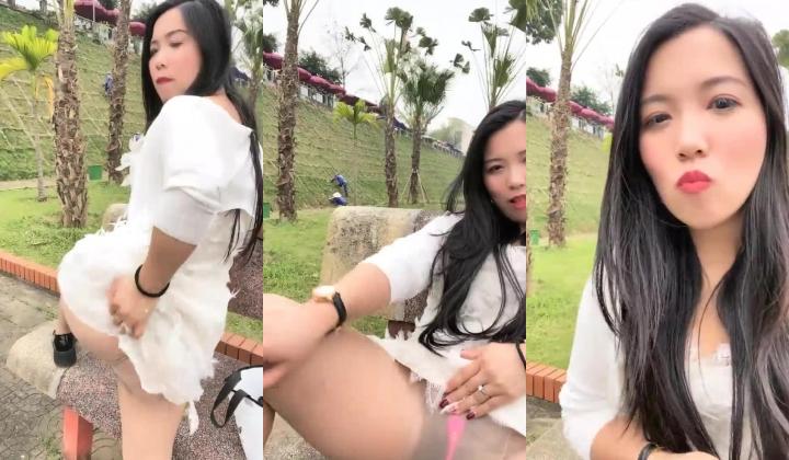 【你的户外小淫妇】商场公园地摊周边行人不少又紧张又激动水流了好多
