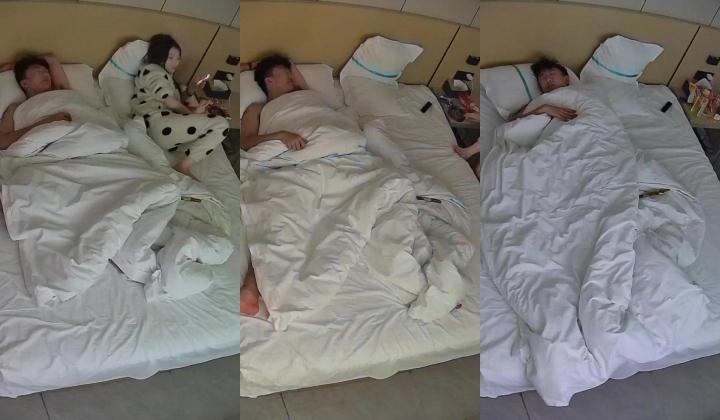 公寓酒店 眼镜男的小女友真漂亮 肤白貌美大长腿 69的时候腿真好看 女上疯狂蠕动 极致反差